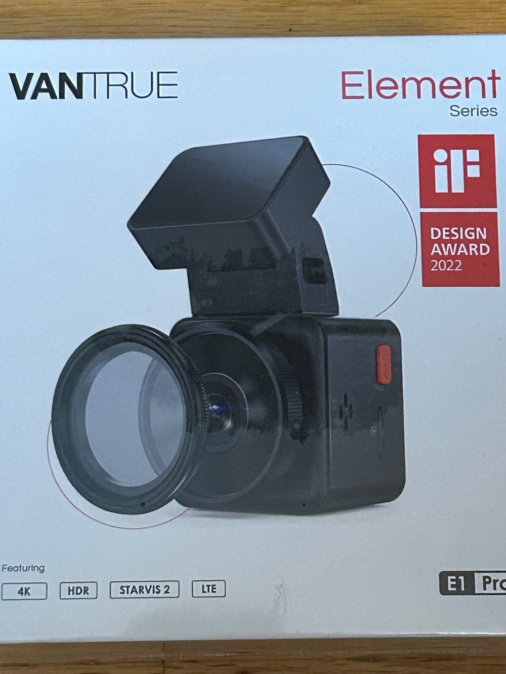 NIB Vantrue Element E1 Pro Series Dash Camera — Black